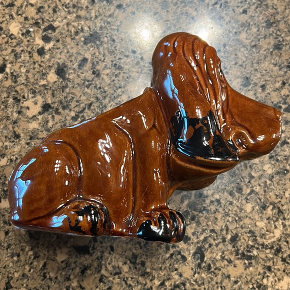 Vintage Enesco Bassett Hound Puppy Dog Crying Pearl Tear Planter made in Japan - Picture 7 of 10